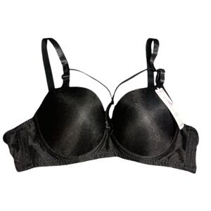 Duoqingguniang Underwire Push Up Criss Cross‎ Back Bra Black NWT SKUW571